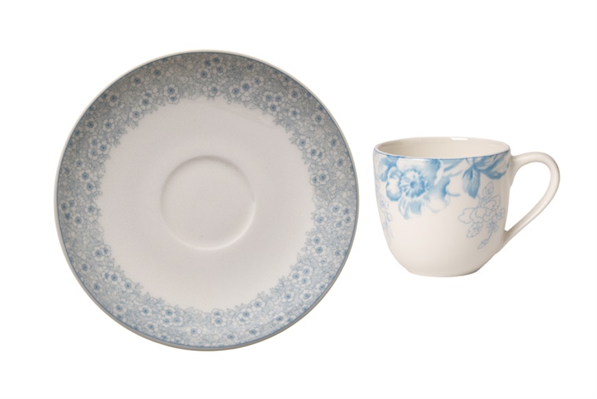 Tazza espresso Floreana porcellana blue con piatto Villeroy & Boch