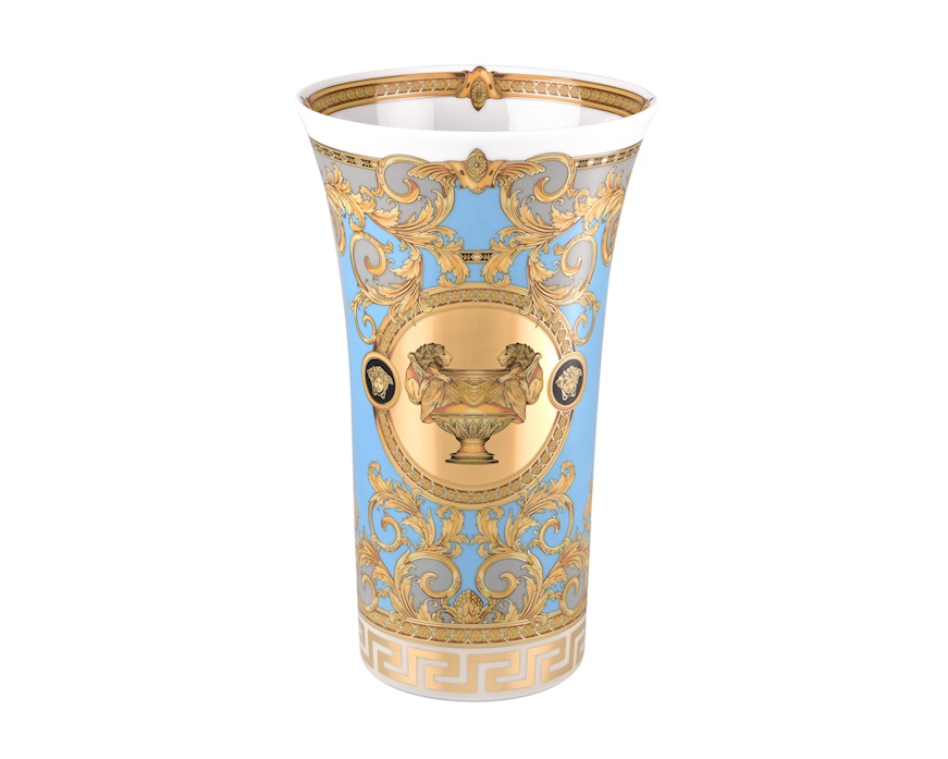 Vase Prestige Gala Bleu porcelain Versace