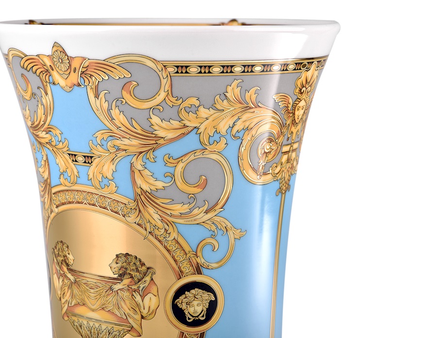 Vase Prestige Gala Bleu porcelain Versace