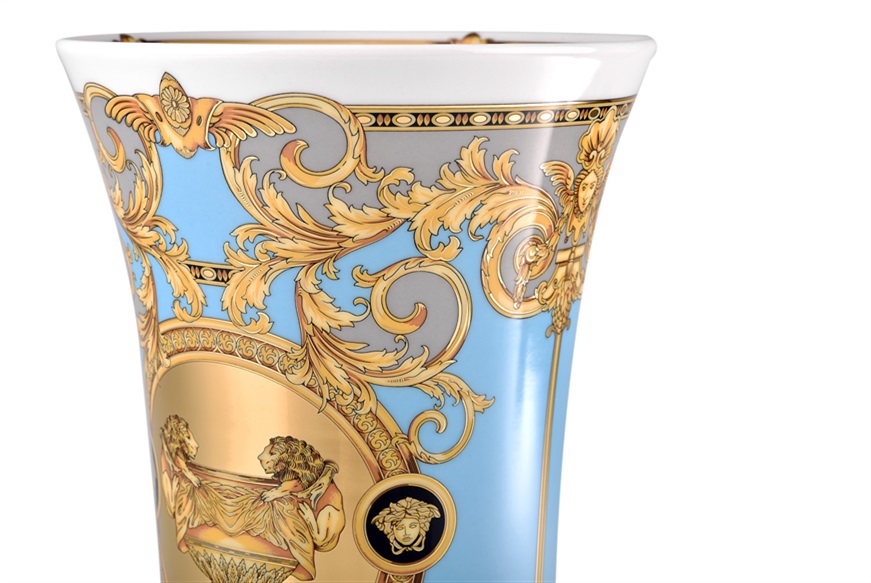 Vase Prestige Gala Le Bleu porcelain Versace