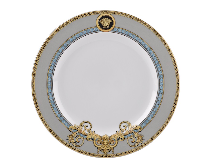 Dessert plate Prestige Gala Bleu porcelain Versace