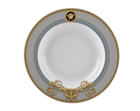 Soup plate Prestige Gala Bleu porcelain Versace