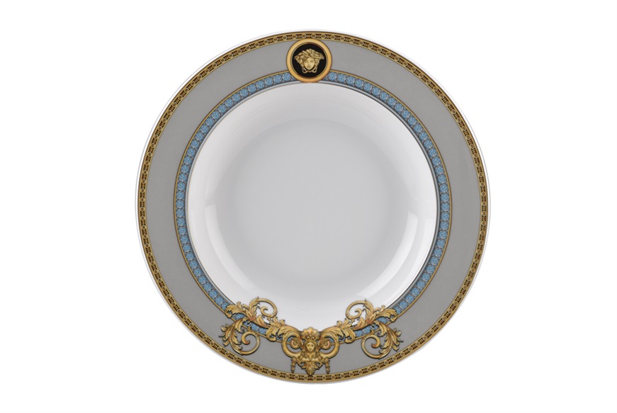 Soup plate Prestige Gala Le Bleu porcelain Versace