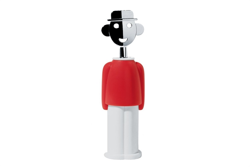 Corkscew Alessandro M red and white Alessi