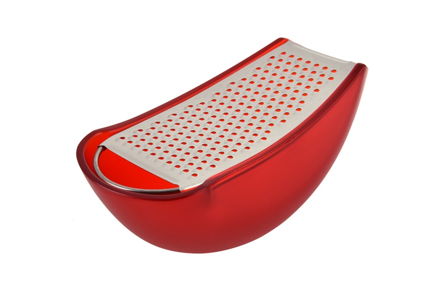 Grater Parmenide steel red Alessi