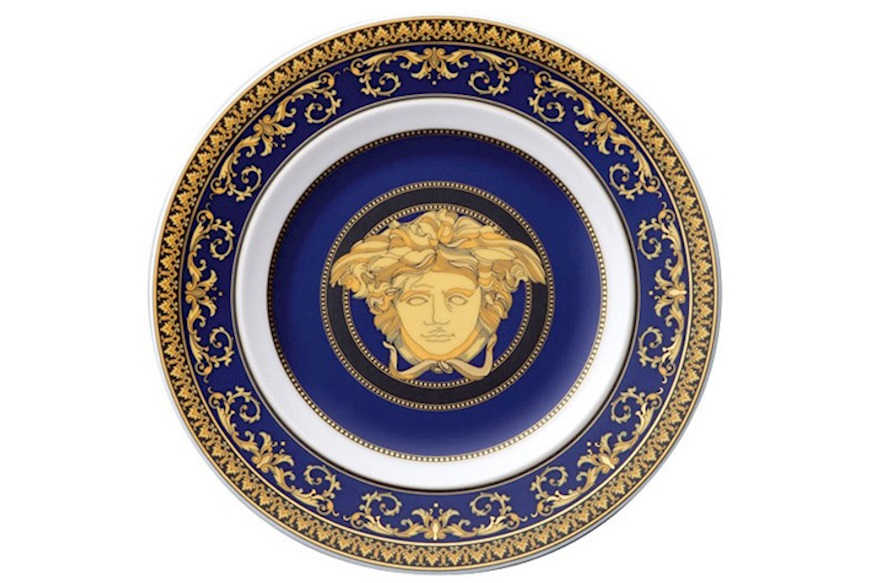 Dessert plate Medusa Blue porcelain Versace