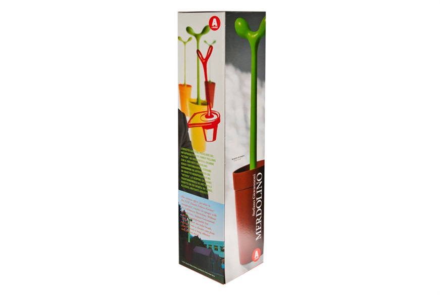 Scopino da bagno Merdolino marrone Alessi