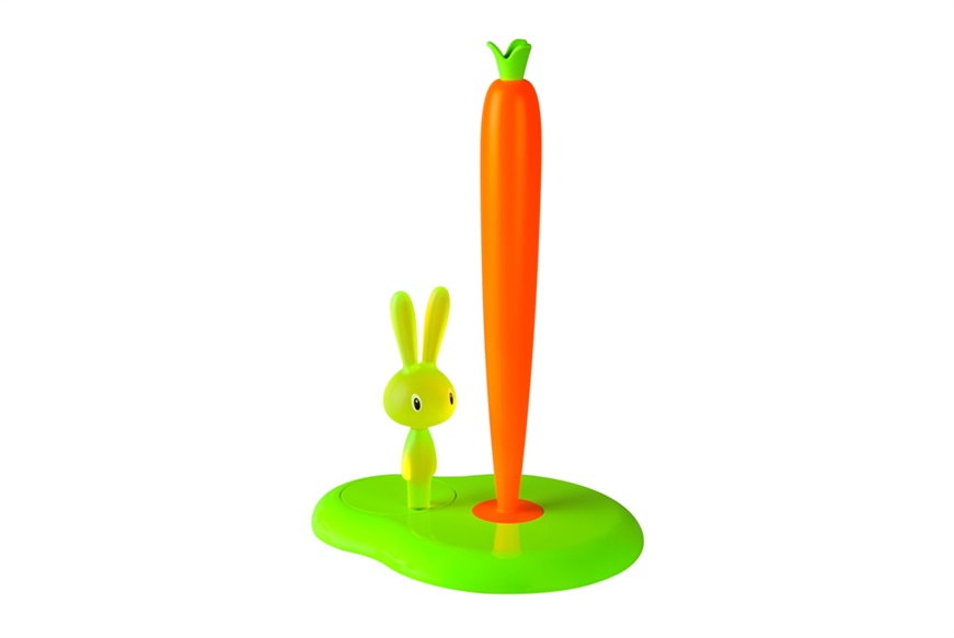 Portarotolo cucina Bunny & Carrot colore verde Alessi