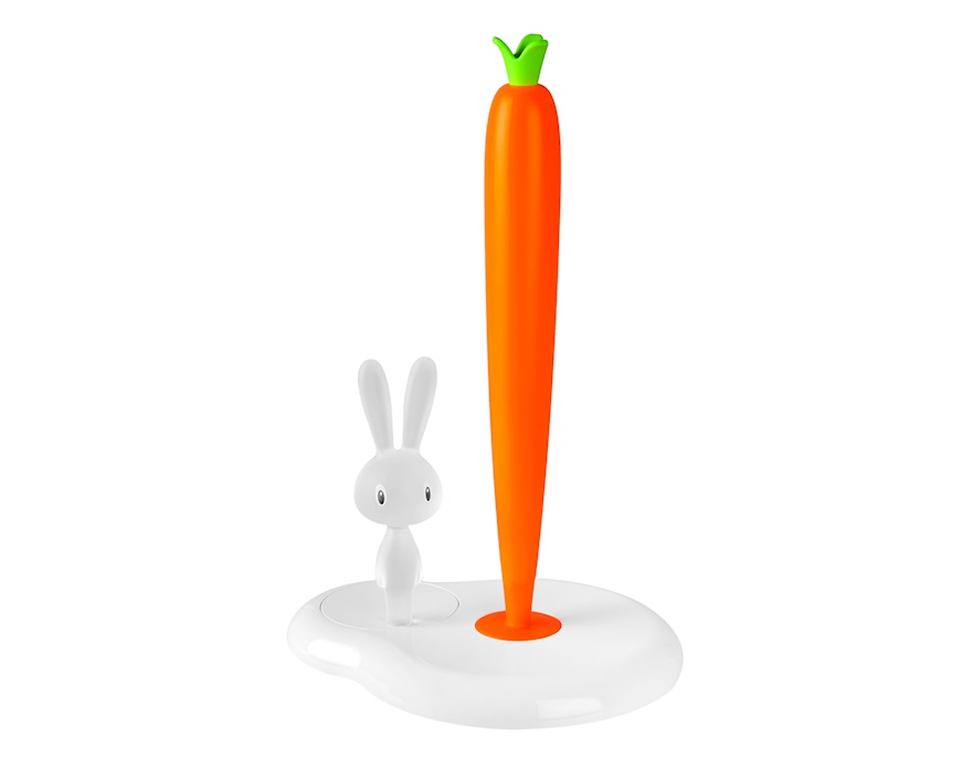 Portarotolo cucina Bunny & Carrot bianco Alessi