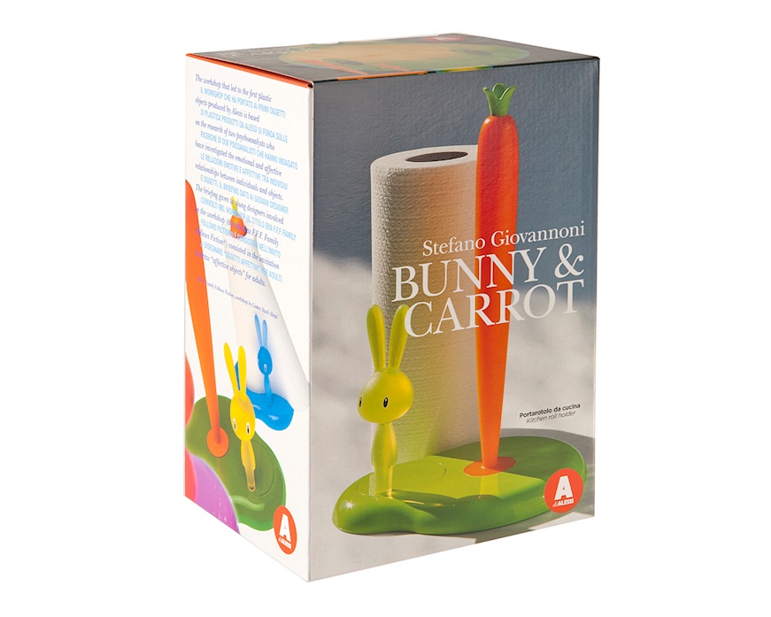 Portarotolo cucina Bunny & Carrot bianco Alessi