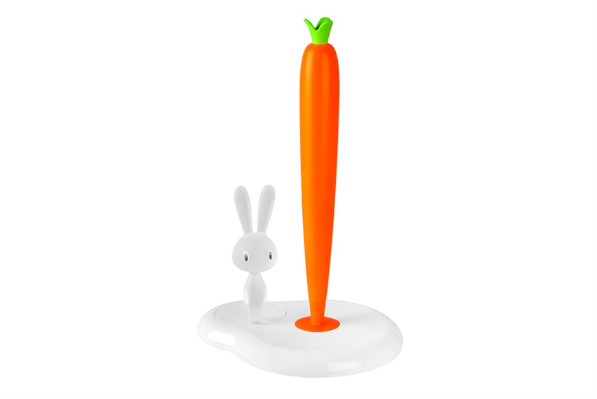 Roll holder Bunny & Carrot white Alessi