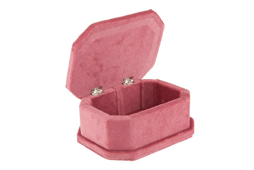 Jewellery box silver and pink velvet Selezione Zanolli