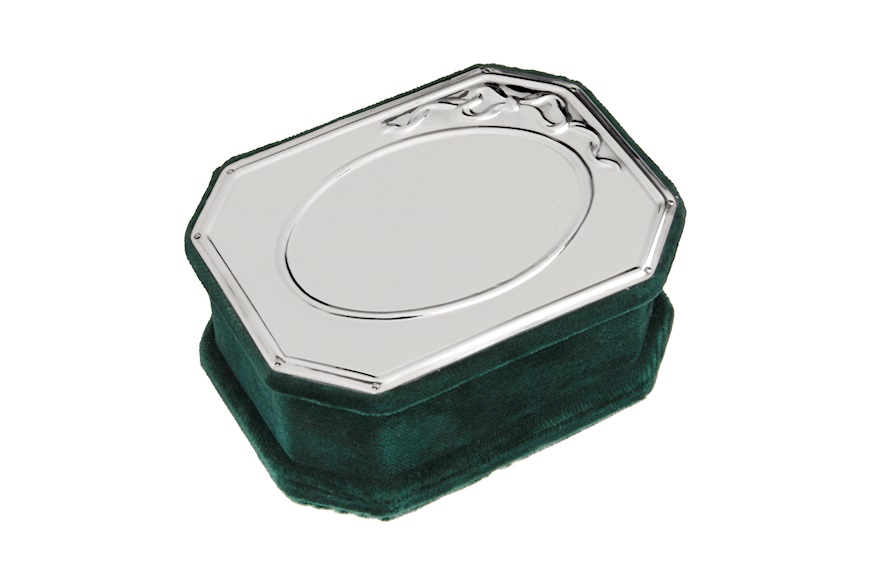 Scatola portagioie argento e velluto verde Selezione Zanolli