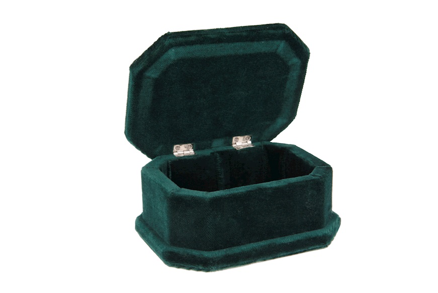 Scatola portagioie argento e velluto verde Selezione Zanolli