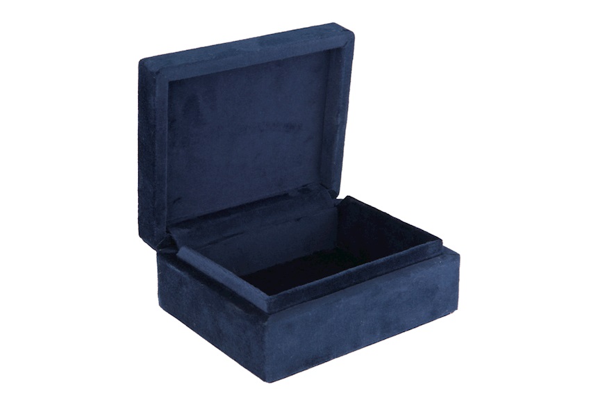 Jewellery box silver and blue velvet Selezione Zanolli