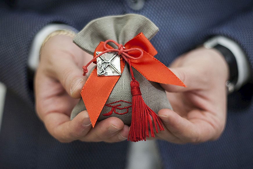Bomboniera Laurea Cappello della Laurea argento Selezione Zanolli