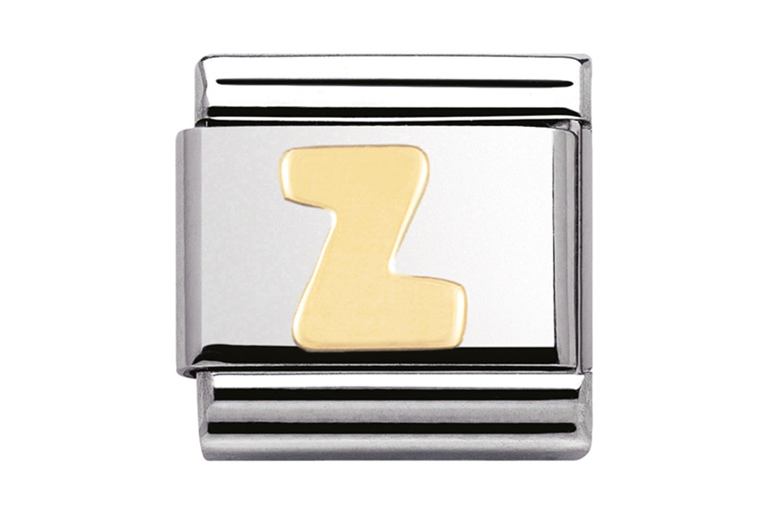 Lettera Z Composable acciaio e oro Nomination