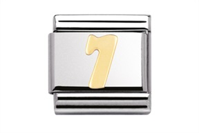 Numero 7 Composable acciaio e oro