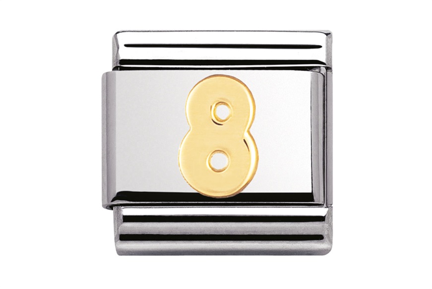 Numero 8 Composable acciaio e oro Nomination