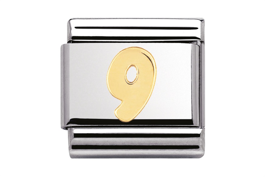 Numero 9 Composable acciaio e oro Nomination