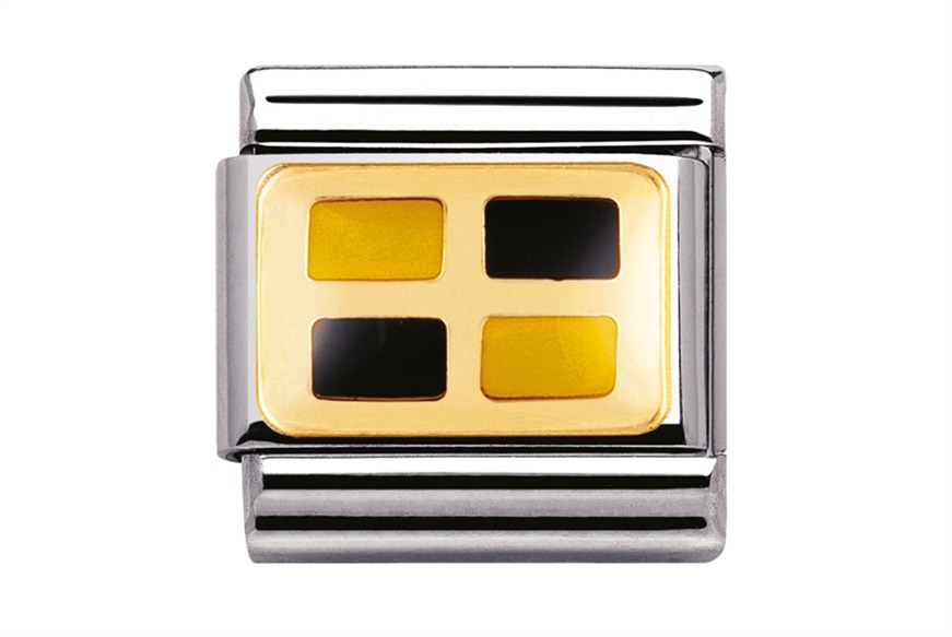 L letter nautical alphabet Composable steel gold and enamel Nomination