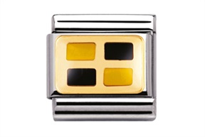 L letter nautical alphabet Composable steel gold and enamel Nomination