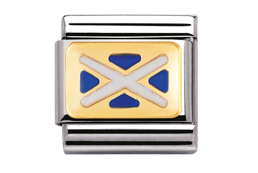 M letter nautical alphabet Composable steel gold and enamel Nomination