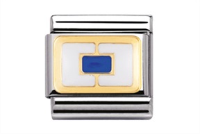 S letter nautical alphabet Composable steel gold and enamel Nomination