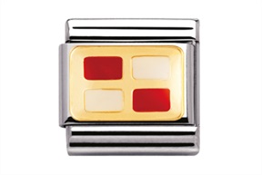 U letter nautical alphabet Composable steel gold and enamel Nomination