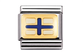 X letter nautical alphabet Composable steel gold and enamel Nomination