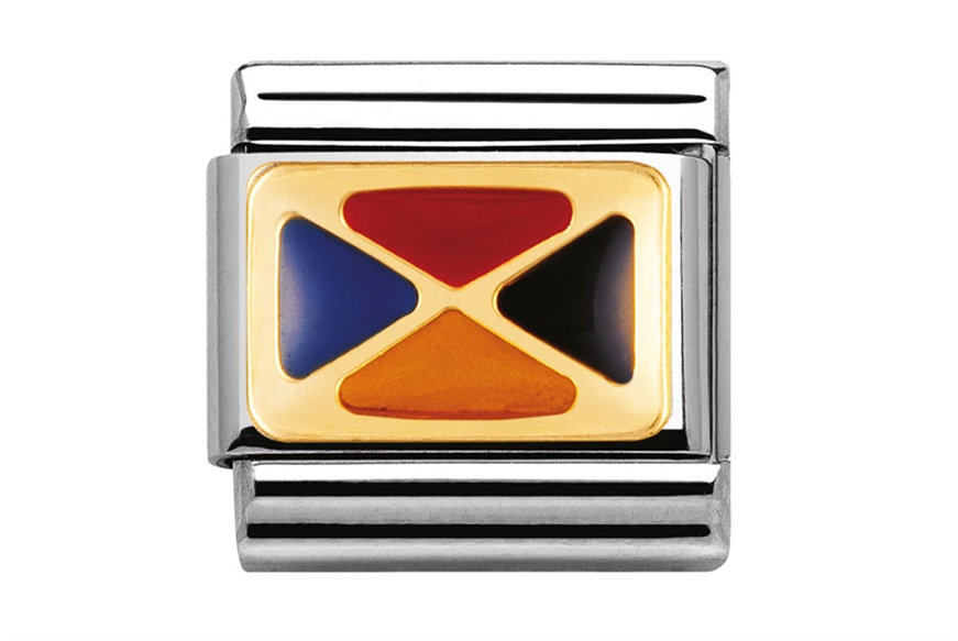 Z letter nautical alphabet Composable steel gold and enamel Nomination