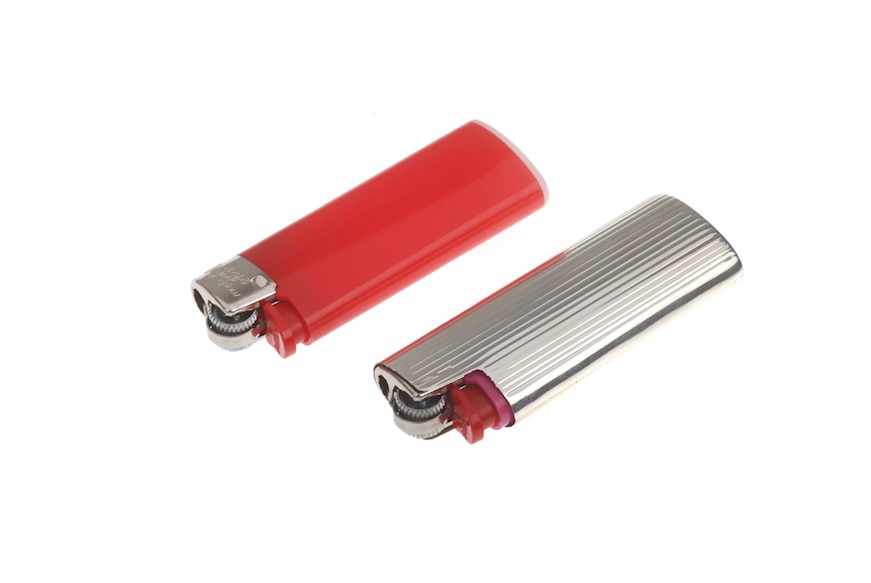 Lighter holder silver stripe Selezione Zanolli