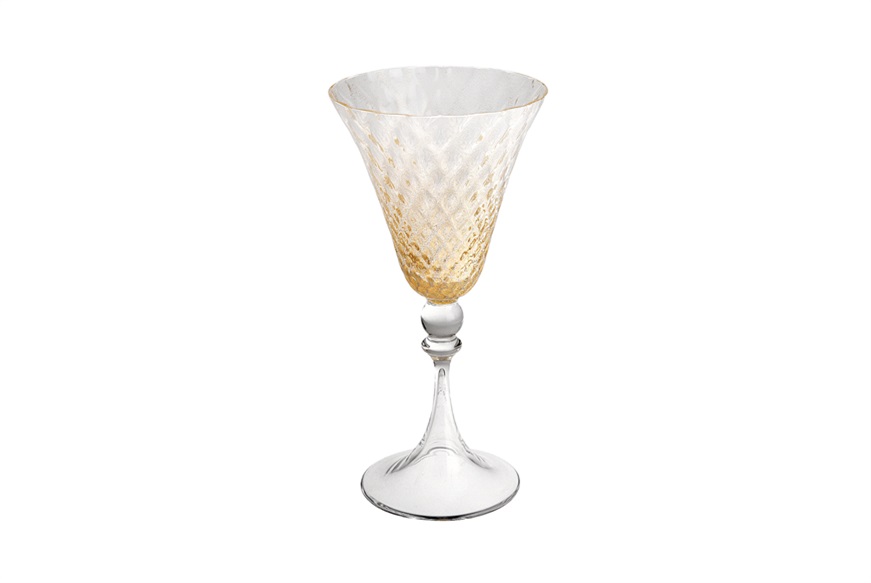 Bicchiere acqua Rialto vetro di Murano Balloton Oro Nasonmoretti