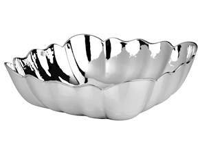 Square bowl ninfea silver Selezione Zanolli