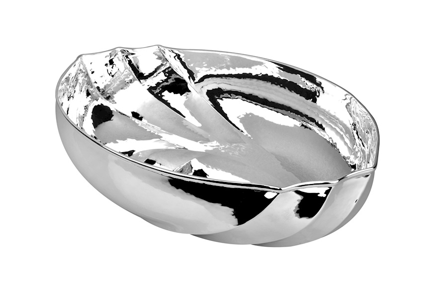 Oval bowl silver torcon Selezione Zanolli