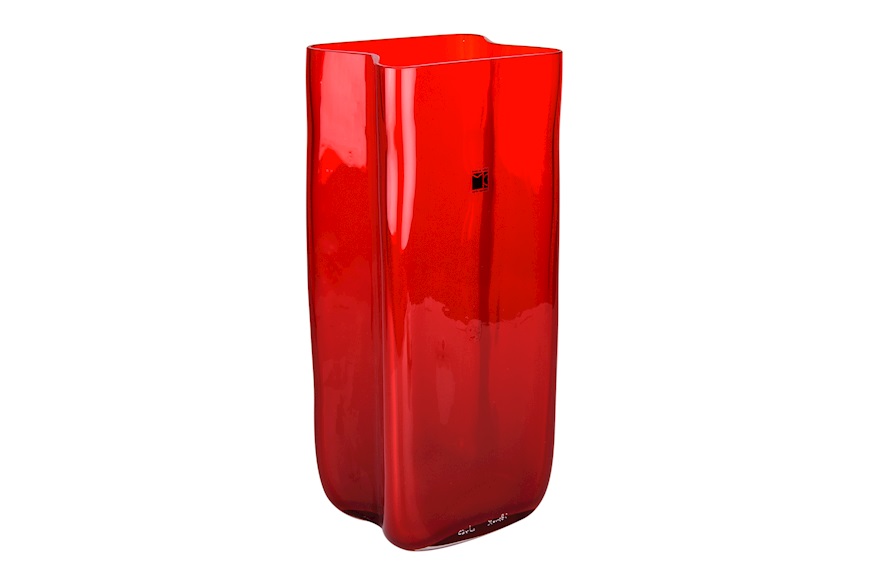 Vase Bosco Murano glass moretti red Carlo Moretti