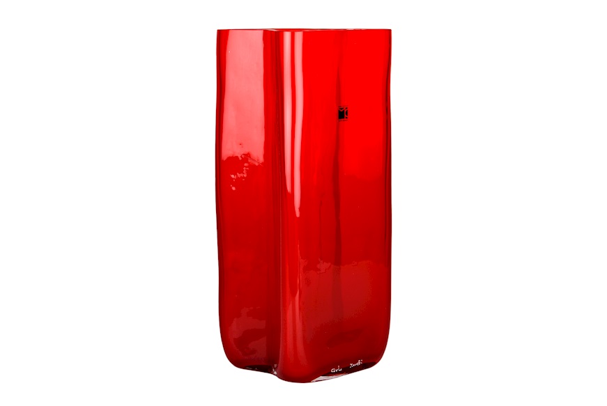 Vase Bosco Murano glass moretti red Carlo Moretti