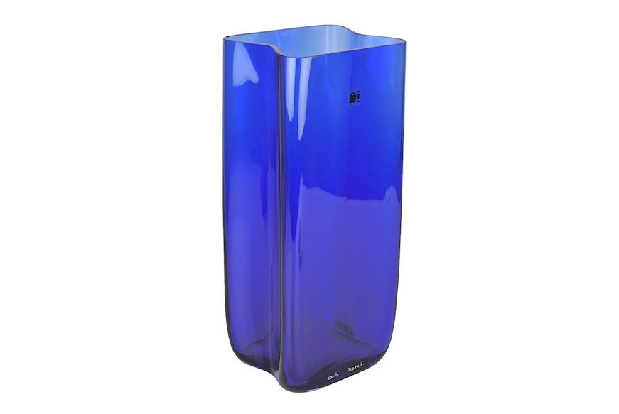 Vase Bosco Murano glass blue Carlo Moretti