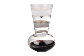 Vase Troncosfera Murano glass milk white black grey Carlo Moretti