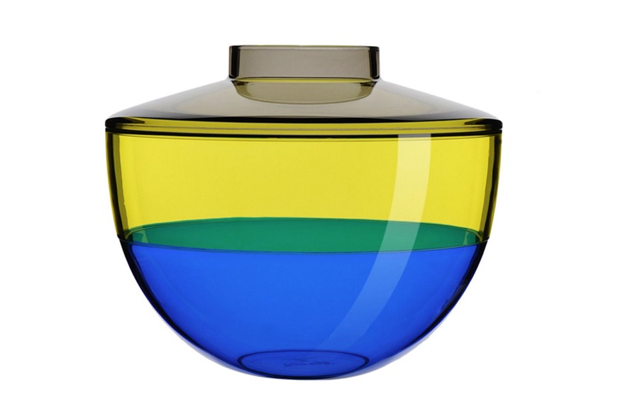 Vaso Shibuya fumè giallo blu Kartell