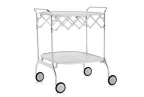 Carrello Gastone acciaio bianco Kartell