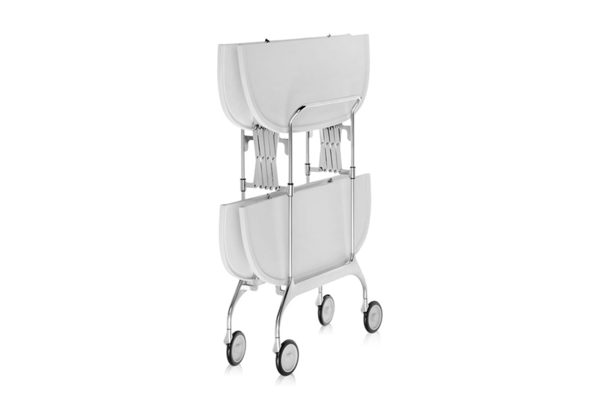 Carrello Gastone acciaio bianco Kartell