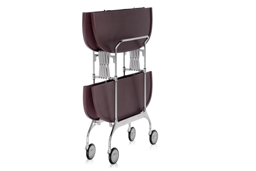 Trolley Gastone steel plum metal Kartell