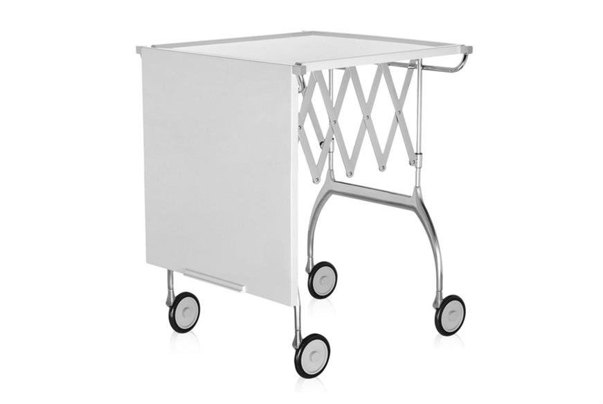 Carrello Battista acciaio bianco Kartell