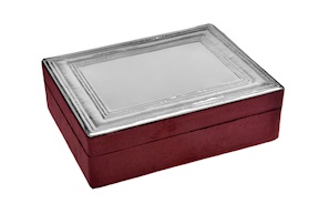 Jewellery box silver and bordeaux velvet Selezione Zanolli