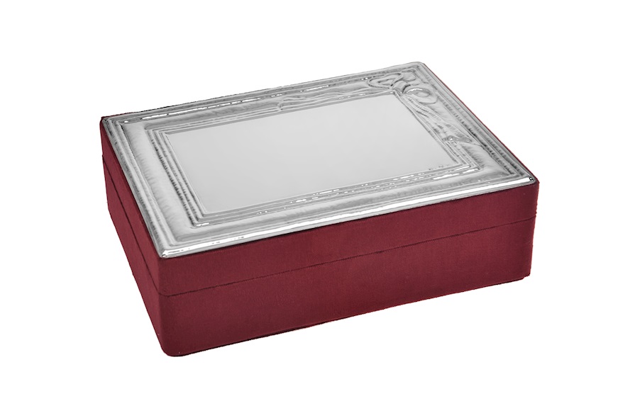 Jewellery box silver and bordeaux velvet Selezione Zanolli