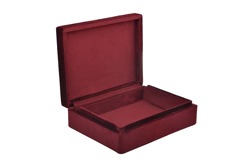 Jewellery box silver and bordeaux velvet Selezione Zanolli