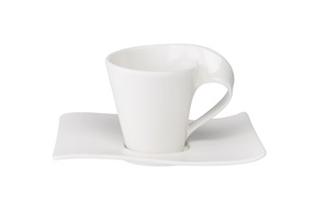 Coffee cup NewWave porcelain with saucer Villeroy & Boch
