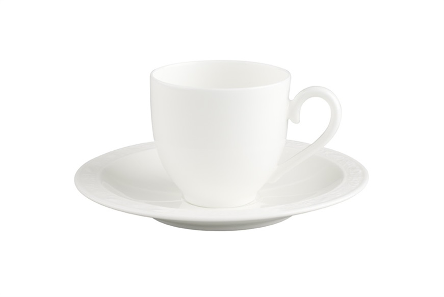 Tazza caffè White Pearl porcellana con piatto Villeroy & Boch