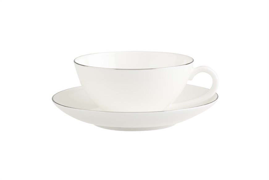 Tazza the Anmut Platinum n.1 porcellana con piatto Villeroy & Boch